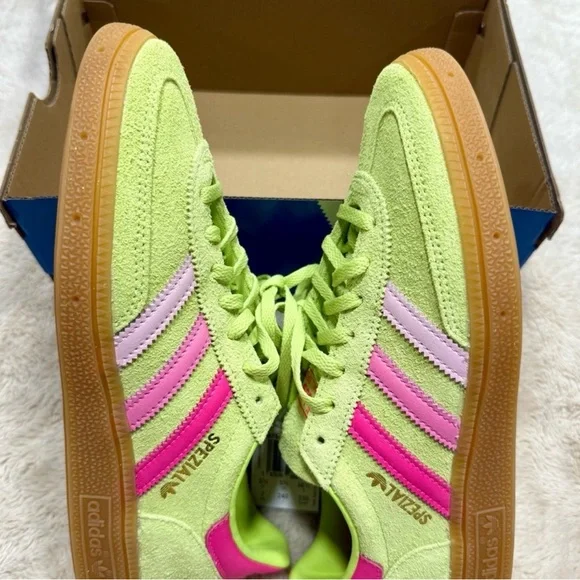 adidas Spezial Neon Lime with Pink and Light Pink Stripes - Picture 7 of 10